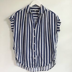 Madewell striped button down shirt oversized